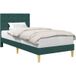 Maison Exclusive - Lit cadre avec tête de lit vert foncé 90 x 190 cm en tissu