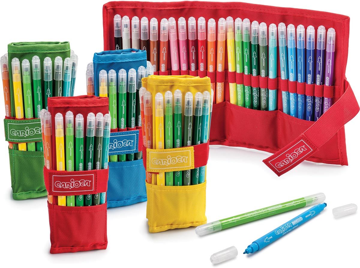 Carioca Roller Birello viltstiften - 24 stuks - Assorti kleuren