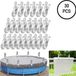 Clips coupe-vent en acier inoxydable, 30 pièces - Clips pour bâches de piscine - Clips pour rideaux - Clips pour vêtements en métal - Solides et durables - Ne rouillent pas facilement - Argenté - 2x13cm