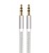 Kabel Samsung Kabel jack/metaal voor Samsung Galaxy A80 Smartphone auto muziek audio dual jack plug 3,5 mm universeel (zilver)