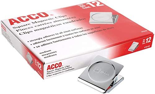 ACCO A7072132 Magnetic Clip - Square - Size M - 12 Pieces