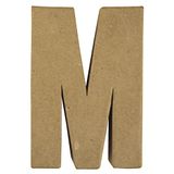 Rayher 71721000 papiermaché letter "M" FSC gerecycled 100%, 15x10,5x3 cm