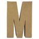 Rayher 71721000 papiermaché letter "M" FSC gerecycled 100%, 15x10,5x3 cm