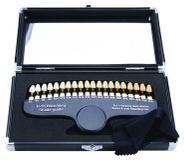 Solidchoice - Comparateur de couleurs pour dents, 20 couleurs - Nuancier de couleurs 3D - Comparateur de couleurs dentaires - Palette de couleurs professionnelle - Boîtier en aluminium - Portable avec miroir - Kit de blanchiment des dents