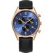Bering Montre homme, analogique, quartz, collection classique, avec bracelet en cuir de veau et verre saphir