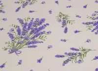 Merkloos Tafelkleed Katoen - Keukentextiel - Tafel Decoratie - Bloemenprint - 90 x 90 cm - Lavendel