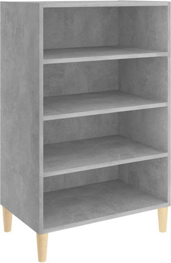 vidaXL Dressoir 57x35x90 cm bewerkt hout betongrijs