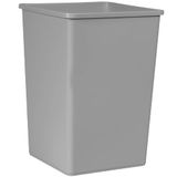 Rubbermaid Commercial Products Commercial 35 gal Square Untouchable Vuilnisbak Afvalbak - Grijs