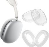 kwmobile 2in1 set koptelefoon hoes en oorkussen cover - geschikt voor Apple AirPods Max / AirPods Max 2 - Hoes voor hoofdtelefoon in transparant