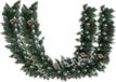 Koopman International guirlande de sapin - 2x - vert - 180 x 7 cm - enneigé - décoration de Noël