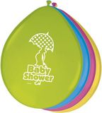 Folat Babyshower ballonnen - 8 stuks - 27 cm - Multi