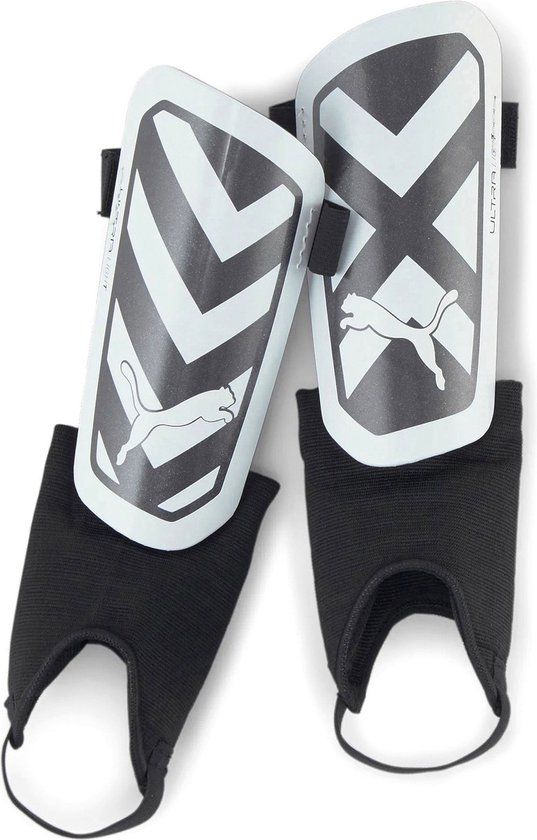 Puma Ultra Light Scheenbeschermers - Zwart/Wit - Maat XL - Volwassenen