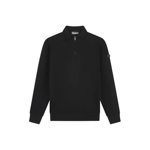 Malelions slim polo zwart