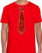 Bellatio Decorations Verkleed shirt heren - stropdas pailletten rood - rood - carnaval - foute party L