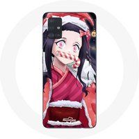 Maniacase Hoesje voor Samsung Galaxy A51 5G Anime Demon Slayer Kamado Nezuko Eerste Kerstdag 2023