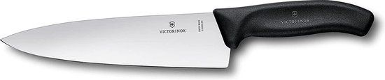Victorinox Fibrox Koksmes Extra Breed - Swiss Classic - Zwart - 20 cm