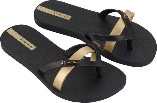 Ipanema Kirei Kids Slippers Dames Junior - Black/Gold - Maat 27