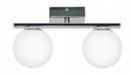 EDYLIT Lampe de plafond chromée avec sphères blanches, LED, 2xE14