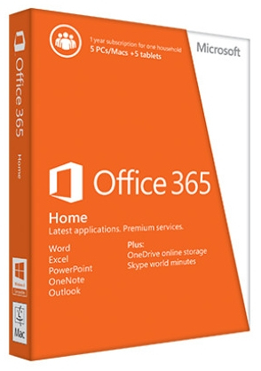 Microsoft Office 365 Home – 5 pc’s of Macs, 5 tablets en 5 smartphones