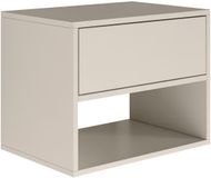 Selsey Framme – Hangend nachtkastje met lade en open vak, kasjmier grijs, 50 cm