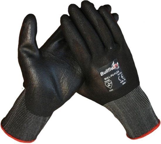 ASATEX Werkhandschoen - Montagehandschoen - PU Handschoen - Set per 12 paar - Maat M/8
