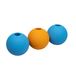 Amazon Basics Rubber Apporteerballen voor Honden, 6,35cm (Set van 3), Blauw, Oranje