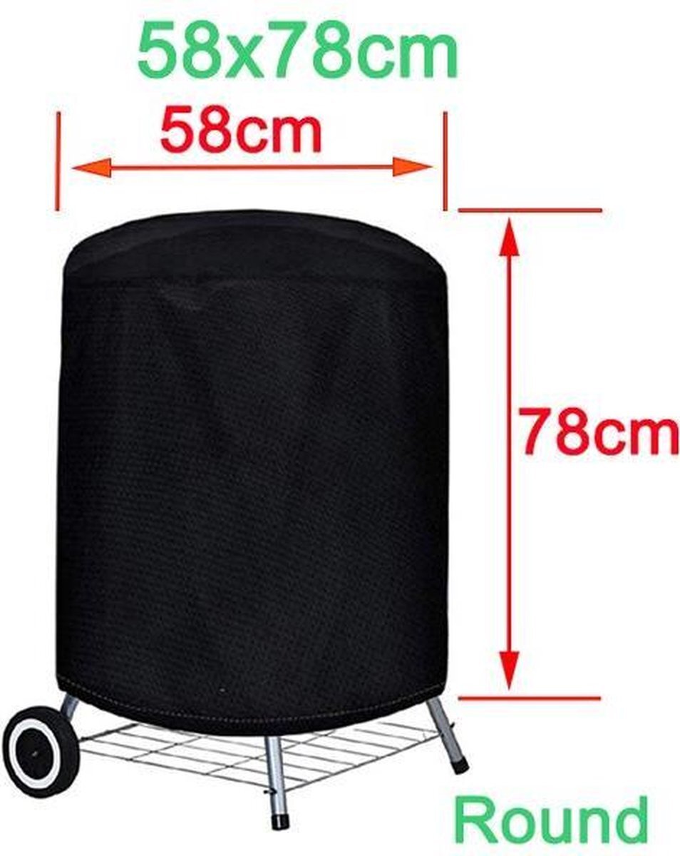 Relouka 58 x 78 CM BBQ Beschermhoes Barbecue Hoes Bbq hoes Cover Zwart barbecuehoes