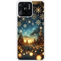 Xiaomi Redmi 10C magie de noel bedrukt siliconen hoesje