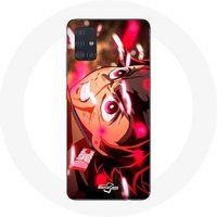 Maniacase Hoesje voor Samsung Galaxy A51 4G Tanjiro Demon Slayer Kimetsu no Yaiba en colère