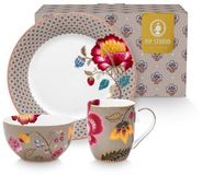 Pip Studio Ontbijtset 3-delig Blooming Tales Fantasy Khaki Porselein