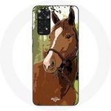 Maniacase Hoesje voor Xiaomi Redmi Note 11S 4G Quarter Horse bruin paardenrace