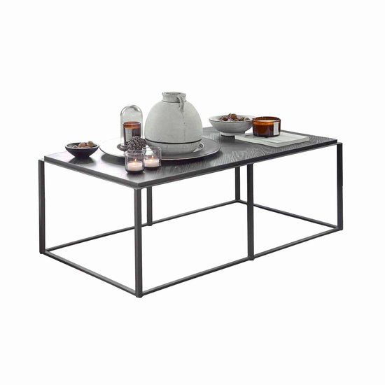 LOBERON Salontafel Lumesto zwart