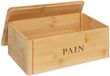 5Five Broodtrommel - bamboe hout - 33 x 20 x 12 cm - met deksel - 8,5 L - brooddoos - broodbak