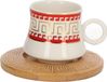 Ensemble de 6 tasses à expresso avec soucoupe et présentoir, service à moka, design 3