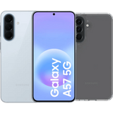 Samsung Galaxy A57 256GB Bleu clair 5G + BlueBuilt Back Cover Transparant