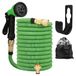 Tuyau d'arrosage - Tuyau d'eau extensible - 22,5 mètres - Haute pression - 8 modes de pulvérisation - Fixation murale - Vert
