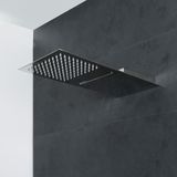 Hudson Reed Pommeau de douche cascade et pluie rectangulaire 20 x 50 cm