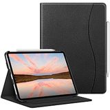 FINTIE Hoesje compatibel met iPad Pro 11 inch (2022/2021/2020/2018, 4e/3e/2e/1e generatie) - Foliohoes met meerdere hoeken, met potloodhouder en zak, automatisch waken/slapen, zwart