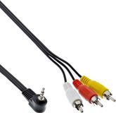 InLine 89600 video kabel adapter 1,5 m 3.5mm 3 x RCA Zwart