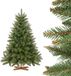 FAIRYTREES Künstlicher Weihnachtsbaum, 120 cm, Tanne, Natur, mit Weihnachtsbaumständer, künstlicher Tannenzapfenbaum mit grünem Stamm, hergestellt in der EU