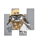 Homemania Wandafbeelding, motief: vogels, 4 stuks, voor woonkamer, slaapkamer, meerkleurig, 76 x 0,3 x 50 cm, HM204PMDF174, MDF