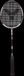 Victor ST 1680 ITJ Badminton Racket - Zwart/Wit