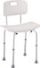 HOMCOM Chaise de douche - Aluminium/Plastique - Blanc - Réglable en hauteur