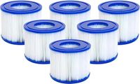 Markenlos Bestway 6 stuks filterpatronen VI voor zwembad Bestway Miami Monaco Lay-Z-Spa Vegas Palm Springs Flowclear Pool - vervangt cartridge 58323