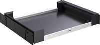 BLANCO Flat Drawer 60 uitschuifbare voorkant, kunststof, aluminium, staalplaat, zwartgrijs, onderkast met 60 stuks, opslag van spoelbakaccessoires, reinigingsgerei, rollen voor vuilniszakken en