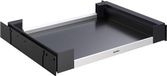 BLANCO Flat Drawer 60 uitschuifbare voorkant, kunststof, aluminium, staalplaat, zwartgrijs, onderkast met 60 stuks, opslag van spoelbakaccessoires, reinigingsgerei, rollen voor vuilniszakken en