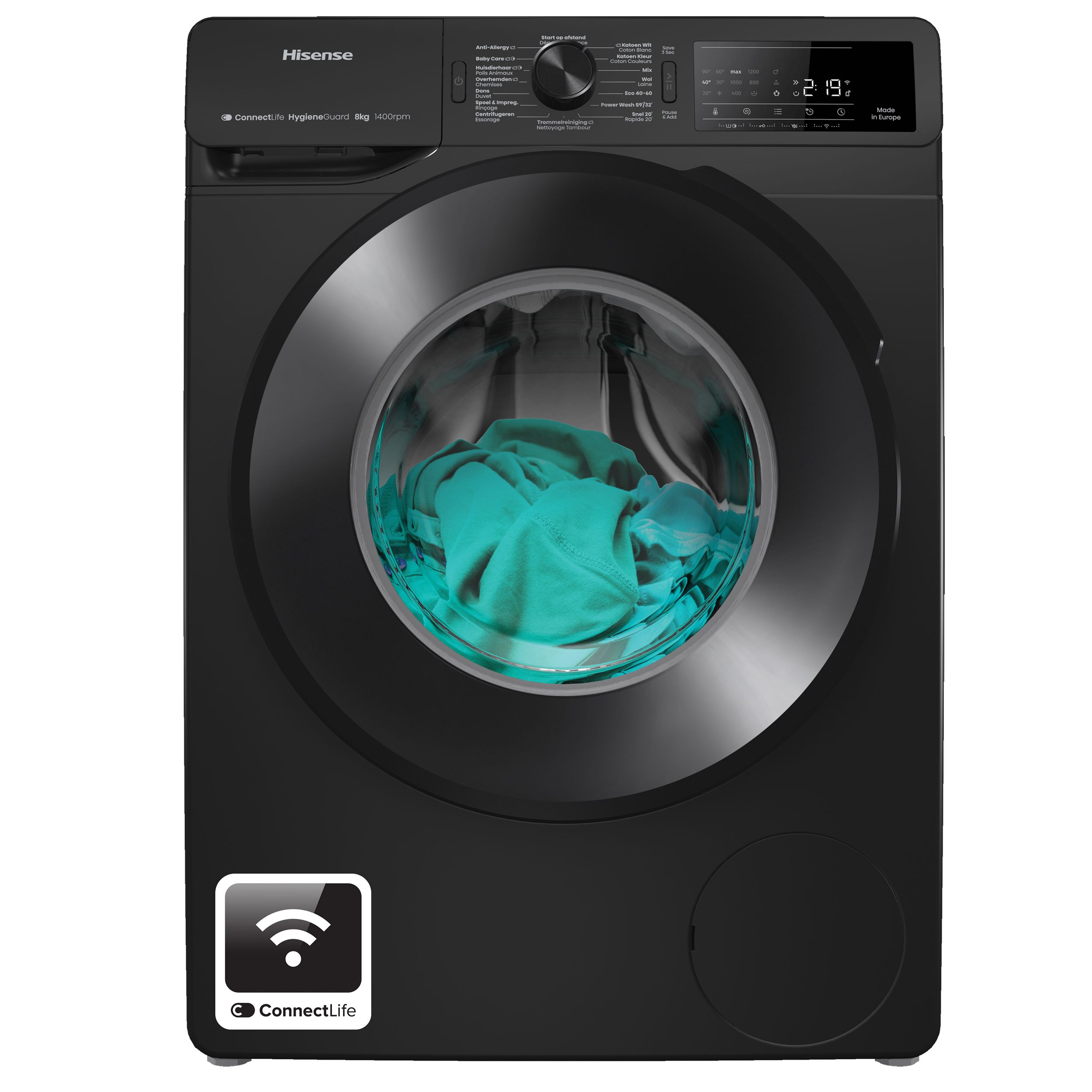 Hisense WF3V843BB/BLX Wasmachine