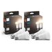 Philips Hue White E27 lamp 4-pak 4x1055lm, dimbaar, warm wit licht, bedienbaar via app, compatibel met Amazon Alexa (Echo, Echo Dot)