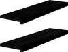 vidaXL Vensterbanken 2 st 90x25x2 cm massief eikenhout donkerbruin