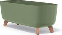 Prosperplast Gracia Bloempot met poten en inzet - groen - 58 x 24 x 23,5 cm